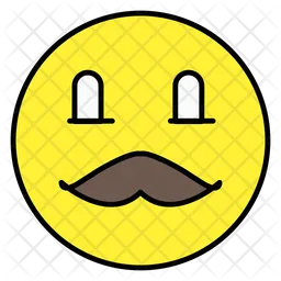 Mustache Emoticon Emoji Icon