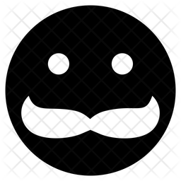 Mustache Face Emoji Icon