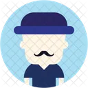 Mustache Man Avatar Icon