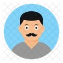 Mustache Avatar Male Icon