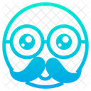 Happy Mustache Emoticon Icon