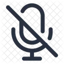Microphone Mute Interface Outline Icon