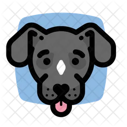 Mutt Black Dog  Icon
