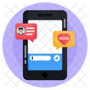 Handy Chat Mutter Chat SMS Symbol