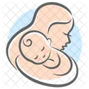 Mutter Pflege Baby  Symbol