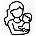 Mutter trägt Kind  Symbol