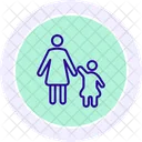 Mutter Und Teenager Symbol Liniensymbol Symbol