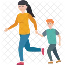 Mutter Mit Sohn Mutter Weiblich Symbol