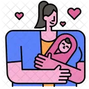 Mutterschaft Baby Tochter Symbol