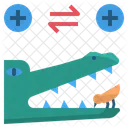 Mutualism Symbiosis Crocodile Icon