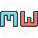 Mw Monogram Letter Icon