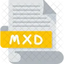 Mxd Arquivo Mxd Formato Mxd Ícone