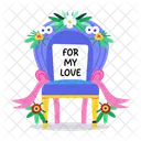 My Love Reserved Wedding Chair Icon