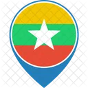 Myanmar Flag World Icon
