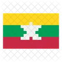 Myanmar Flag Nation Icon