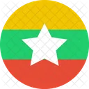 Myanmar Birmania Bandera Icono