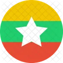 Myanmar Burma Flag Icon
