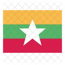 Myanmar Flag  Icon