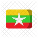 Myanmar Flagge  Symbol