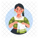 Myanmar Girl Character Person Icon