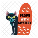 Mysterious Cat Prowling Sneaky Icon