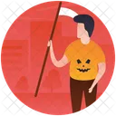 Halloween Killer Mysterious Killer Crazy Man Icon