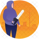 Halloween Killer Mysterious Killer Crazy Man Icon
