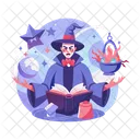 Mystical Character Haunted Black Magic Icon