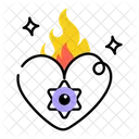Mystical Heart Heart Fire Burn Heart 아이콘