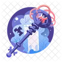 Mystical Key Witchcraft Icon