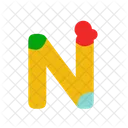 N Alphabet Letter Icon