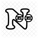 N Alphabet Letter Icon