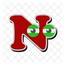 N Alphabet Letter Icon