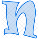 N Alphabet Text Icon