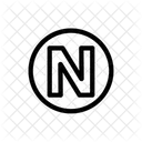 N Alphabet Letter Icon