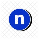 N Alphabet Letter Icon