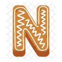 N Letter Cookies Cookies Biscuit Icon