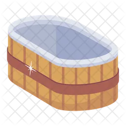 N Ncient Bath Made With Stone  Icon