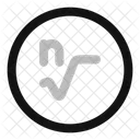 N Th Root Circle Icon