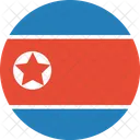 Norte Coreia Bandeira Ícone