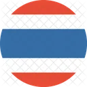 Tailandia Bandeira Mundo Ícone