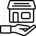 Haus Schenken Hauskredit Hausversicherung Symbol