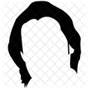 Nach hinten gekämmte Frisur  Symbol