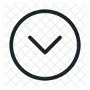 Abwarts Gerichteter Chevron Kreis Symbol