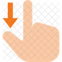 Scrollen Runter Finger Icon