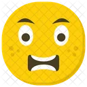 Nachdenkliches Emoji Emoticon Trauriges Gesicht Symbol