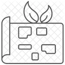 Nachhaltige Stadtplanung Thinline Symbol Symbol