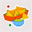 Nacho Sauce Tortilla Chips Cheese Chips Icon