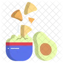 Nachos Con Salsa De Aguacate Nachos Salsa De Aguacate Icono