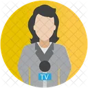 Nachrichtenreporterin Reporterin Journalistin Symbol
